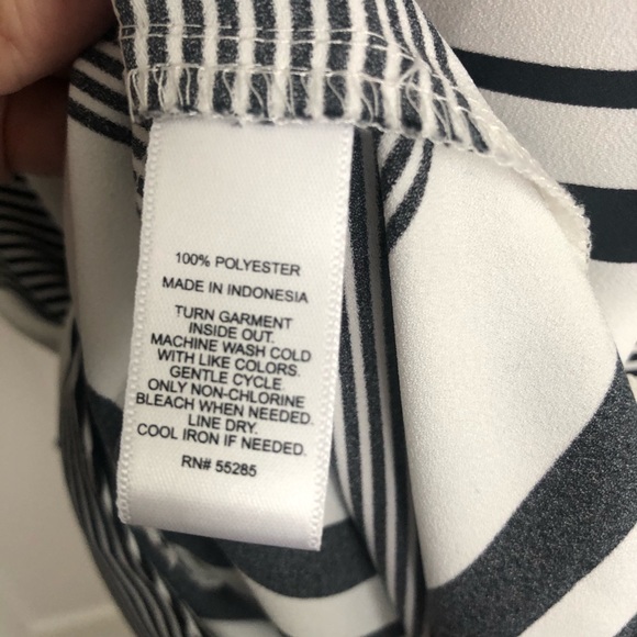 Express Striped Shift Dress Lace up Tie - Picture 6 of 6